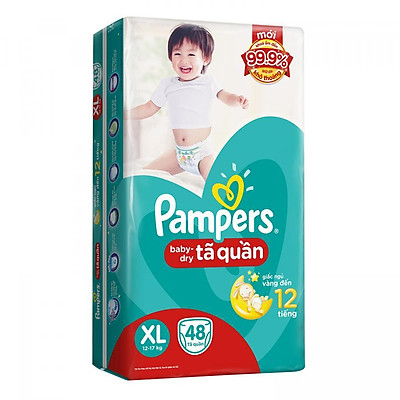 Thùng Tối Ưu Phí Vận Chuyển 3 Gói Tã Quần PAMPERS Giữ Dáng Size M(180 miếng, 7-12kg)/ L(162 miếng, 9-14kg)/ XL(144 miếng, 12-17kg), Chống Xệ