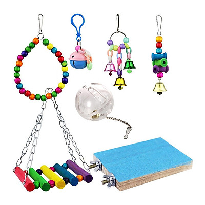 parrot toys and perches