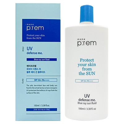 Kem Chống Nắng Make P:rem Protect UV Defense Me Blue Ray Fluid