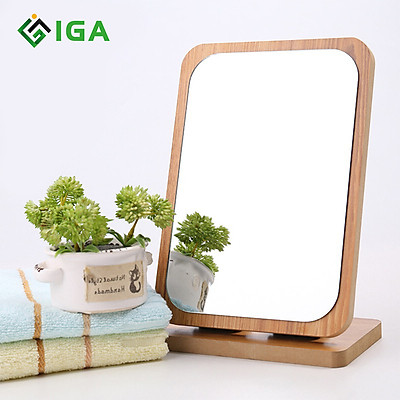 Gương Soi Trang Điểm IGA Gỗ Để Bàn B Mirror - GP120