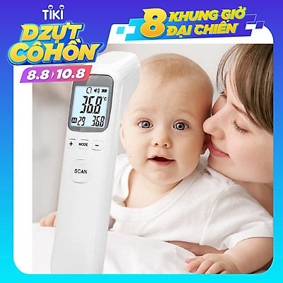 Nhiệt kế điện tử đo thân nhiệt, cảnh báo sốt, chính xác, sử dụng pin, nhãn hiệu NiNDA