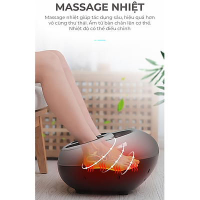 Máy Massage Chân - Massage Lòng Bàn Chân, Ngón Chân - Máy Massage Sử Dụng Con Lăn Và Áp Suất Khí