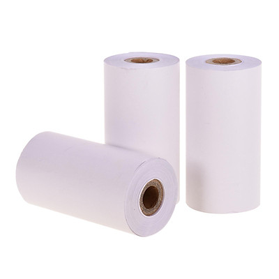 Poooli White Blank Thermal Paper Long-Lasting 22-Years Paper Roll BPA-Free 57x30mm/2.17x1.18in 3 Rolls Compatible with