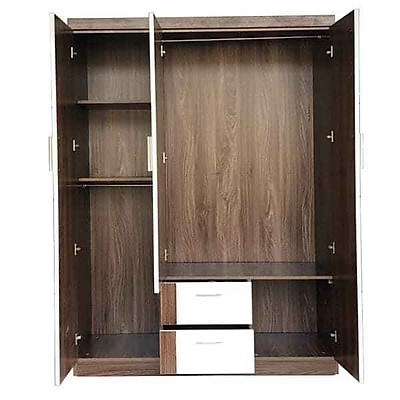 Tủ quần áo gỗ MDF màu trắng 4 cánh