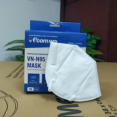 Khẩu Trang N95 EcomMed Combo 3 Hộp (10 cái/Hộp)