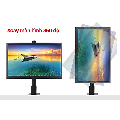 Giá treo màn hình xoay 360 độ - Chân đứng - Tay dài 23 cm, kẹp bàn, hàng nhập khẩu