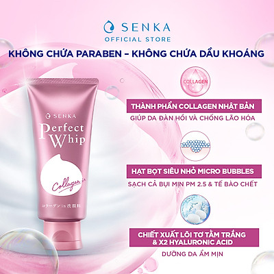 Sữa Rửa Mặt Ẩm Mịn Và Săn Chắc Da Senka Perfect Whip Collagen In 14839 (120g)