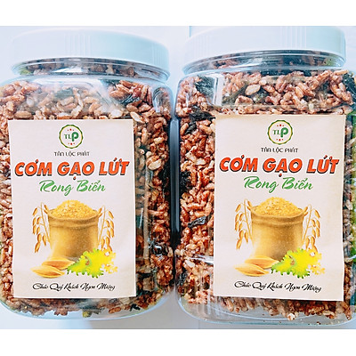 1KG - COMBO 2 HŨ CƠM GẠO LỨT RONG BIỂN TLP - ĂN CHAY ĐƯỢC