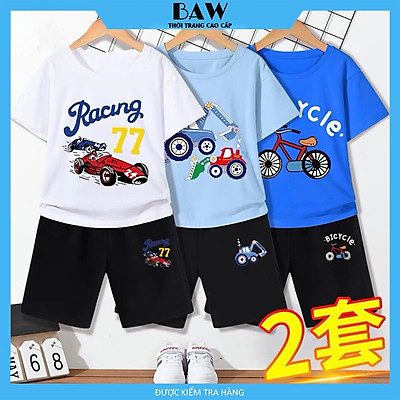 Set Đồ Bé Trai phong cách hàn quốc, chất thun cotton mát mịn thấm hút mồ hôi, thời trang trẻ em thương hiệu BAW mã 140-141-142