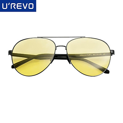 UREVO Day Night Driving Glasses Polarized Aviator Driving Glasses HD Anti Glare Sunglasses for Men Women
