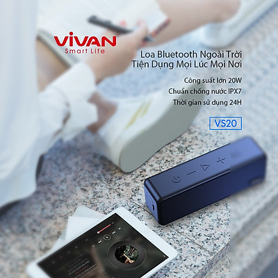 Loa Bluetooth 5.0 - [[ Nghe 24h - Phạm Vi 20m, 200m2 ]] - VIVAN VS20 - Hàng Chính Hãng