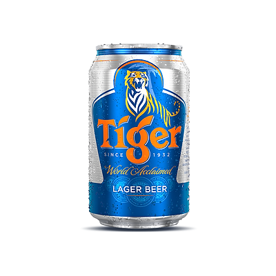 Thùng 24 lon bia Tiger 330ml - Bao bì Xuân