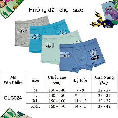 Combo 5 Quần Lót Bé Trai ATUNER QLG024, Quần Chip Đùi Bé Trai 3-10 tuổi, Vải Cotton Mềm Mại, Thoáng Mát, Kháng Khuẩn, Họa Tiết Tươi Sáng, Đáng Yêu - Hàng Chính Hãng