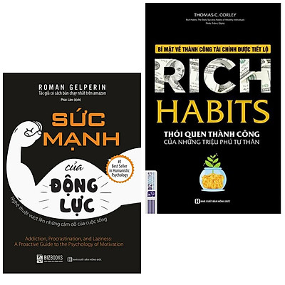 Combo 2 cuốn kĩ năng sống hay: Sức mạnh của động lực + Rich Habits - Thói Quen Thành Công Của Những Triệu Phú Tự Thân ( Tặng kèm Bookmark Thiết Kế) 