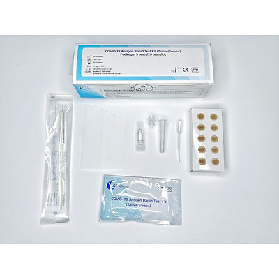 Ediagnosis Covid 19 Antigen Rapid Test Kit (Saliva/Swabs) - xét nghiệm nước bọt và dịch họng 2 trong 1 (hộp 5 kit)
