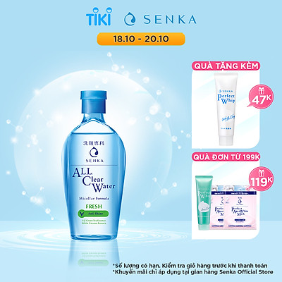 Nước tẩy trang sạch thoáng Senka A.L.L.Clear Water Fresh 230ml