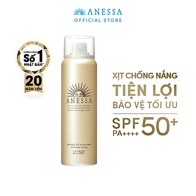 Combo Kem chống nắng dưỡng da dạng sữa Anessa Milk SPF 50+ PA++++ 60ml và Kem chống nắng dưỡng da dạng xịt Anessa Spray 60g