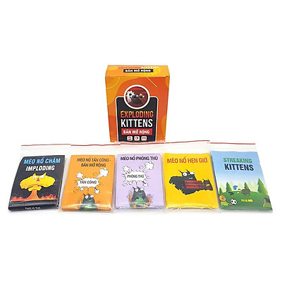 Combo mèo nổ Exploding Kittens + 5 bản mở rộng bản Đẹp