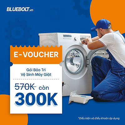 [E-voucher] [HCM] Gói dịch vụ Bảo trì và Vệ sinh máy giặt - BlueBolt