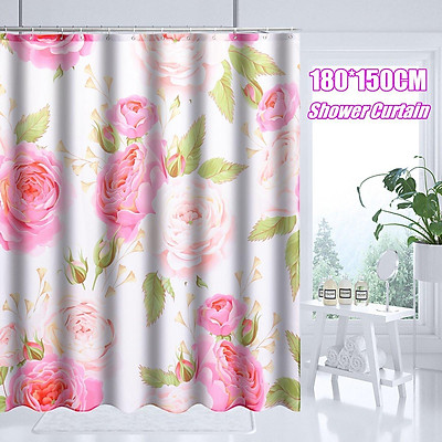 180 150cm Polyester Waterproof Bathroom, Tiki Shower Curtain Hooks