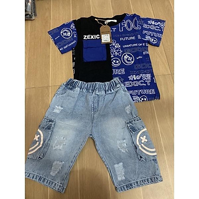 Combo 2 set jean bé trai 18-19kg