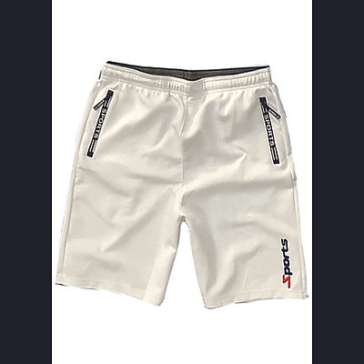 Quần shorts thể thao nam dạng sọt sport đùi chất thun lạnh 4 chiều cao cấp phù hợp tập gym hay mặc nhà có màu trắng và đen DUI-P101