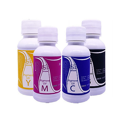 Bộ 4 Chai Mực In Phun Màu 100ml Media Pigment UV Cho Máy In Epson (B,C,M,Y) - Hàng Chính Hãng