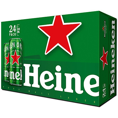 Thùng Bia Heineken 24 Lon Cao Sleek (330ml / Lon)