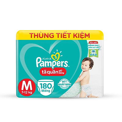 Tã Quần Pampers Giữ Dáng MegaBox M180/L162/XL144