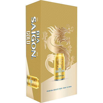 Thùng 18 Lon Bia Sài Gòn GOLD 330ml