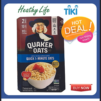 Yến Mạch Quaker Oats Quick - 1 Minute 4.52kg ( Dạng Hạt Cán Vỡ nk my  )