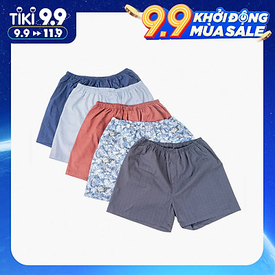 Combo 5 quần đùi nam Cotton mặc nhà thoải mái thoáng mát JAMANO- MÀU NGẪU NHIÊN