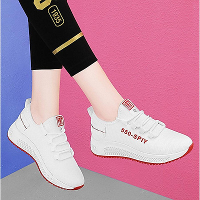 Giầy thể thao nữ, giày sneaker nữ buộc dây V202