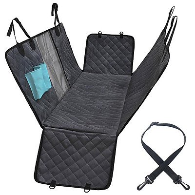 Dog Car Seat Cover Pet Carrier Hammock Travel Safety Protector Gray Black Magideal2 Tiki - Protective Car Back Seat Covers