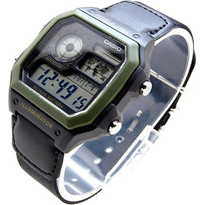 Đồng Hồ Casio Nam Dây Da Phối Vải AE-1200WHB-1BVDF