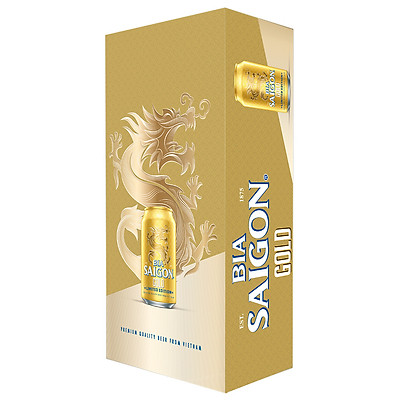 Thùng 18 Lon Bia Sài Gòn GOLD 330ml