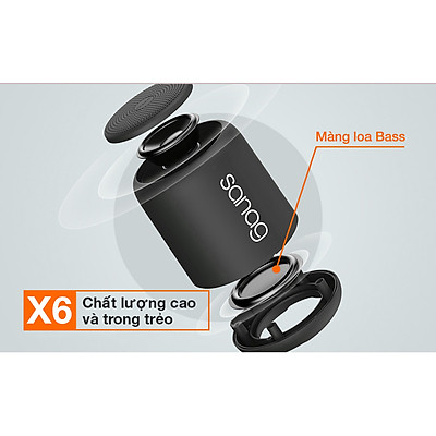 Loa Bluetooth Sanag X6 Plus Bản Mở Rộng, chống nước IPX5. Hỗ Trợ Kết Nối Bluetooth 5.0, Thẻ Nhớ, Nhiều Màu Sắc - Hàng chính hãng