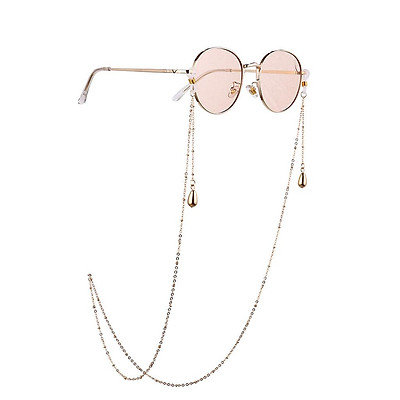 Women Fashion Simple Water Drip Deocr Alloy Eyeglass Chain for Glasses Accessories