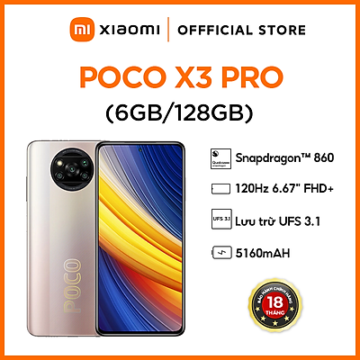  Điện thoại Xiaomi Poco X3 Pro 6GB l 128GB - Hàng chính hãng