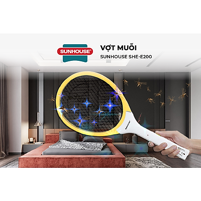 Vợt Muỗi Sunhouse SHE-E200 - Vàng