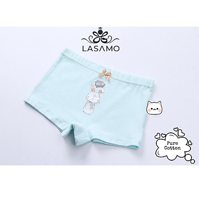 Set 4 chiếc quần chip bé gái, quần lót cho bé gái cotton cao cấp họa tiết Thỏ Bunny dễ thương hãng LASAMO mã QLB005