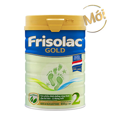 Sữa Bột Frisolac Gold 2 850g Dành Cho Trẻ Từ 6 - 12 Tháng Tuổi