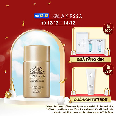 Sữa chống nắng bảo vệ hoàn hảo Anessa Perfect UV Sunscreen Skincare Milk - SPF 50+, PA++++ - 20ml