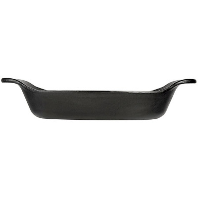 Chảo gang chiên rán xào không dính - Khay nướng Oval Lodge HOSD 32x17.6 cm - Sản xuất tại Mỹ