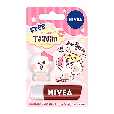 Son Dưỡng Môi Nivea Pomegranate Shine Caring Lip Balm - Tặng Kèm Ốp Son - 85207