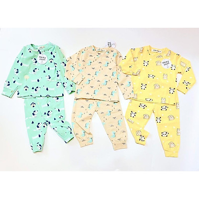 Bộ Cotton (mẫu2) 100% Minky Mom Họa Tiết Thú cưng - cầu vồng Cho Bé trai và bé gái (5-18kg)