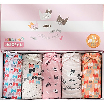 Quần Chíp Bé Gái,Quần Lót Bé Gái Set 5 Chiếc Kháng Khuẩn 100% Cotton Với Họa Tiết Hoạt Hình Ngộ Nghĩnh Dành Cho Bé từ 2-13 tuổi PK24