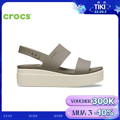 Giày Xăng Đan Nữ Crocs Brooklyn Mid Wedge 206453