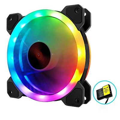 Quạt tản nhiệt, Fan case coolmoon V2.2 Led RGB 2 vòng ring - Hàng chính hãng