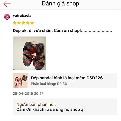 Dép sandal hình lá loại mềm DSD226